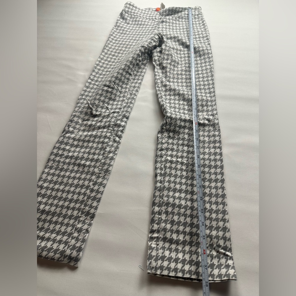Houndstooth Patterned Pants With Stretch. Size 8.… - image 4